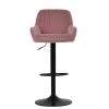 Bronx Bar Stool in Pink Velvet