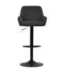 Bronx Bar Stool in Dark Grey Leather