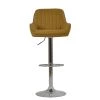 Blair Bar Stool in Light Tan Brown Leather
