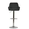 Blair Bar Stool in Dark Grey Leather