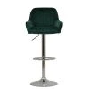 Blair Bar Stool in Emerald Green Velvet