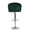 Kenton Bar Stool in Emerald Green Velvet with Armrests