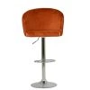 Kenton Bar Stool in Burnt Orange Velvet with Armrests