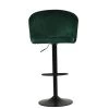 Franklin Bar Stool in Emerald Green Velvet with Armrests