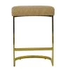 Burrello 65cm Bar Stool in Aged Cream Leather & Gold Base