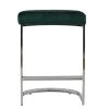 Layto 75cm Bar Stool in Emerald Green Velvet & Chrome Base
