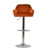 portman Bar Stool in Burnt Orange Velvet
