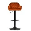 Sirius Bar Stool in Burnt Orange Velvet