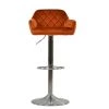 Swallow Bar Stool in Burnt Orange Velvet