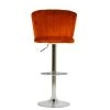 Harlem Bar Stool in Burnt Orange Velvet