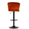 Chelsea Bar Stool in Burnt Orange Velvet
