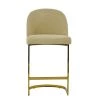 Delamere 65cm Bar Stool in Mink Boucle & Gold Base