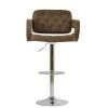 Chase Bar Stool in Aged Brown Leather with Armrests