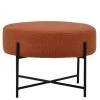 Avon Foot Stool Orange Boucle & Black