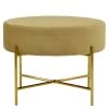Avon Foot Stool Camel Velvet & Gold
