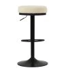 Lorrel Bar Stool in Cream Boucle