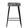 Swan Bar Stool in Zebra Fabric
