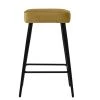 Swan Bar Stool in Camel Velvet