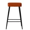 Swan Bar Stool in Burnt Orange Velvet