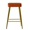 Moon Bar Stool in Burnt Orange Velvet