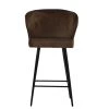 Colby Bar Stool in Mocha Velvet with Armrests
