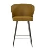 Jarrow Bar Stool in Light Tan Brown Leather with Armrests