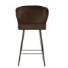 Jarrow Bar Stool in Mocha Velvet with Armrests