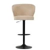 Hexham Bar Stool in Natural Cream Fabric with Armrests