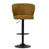 Hexham Bar Stool in Light Tan Brown Leather with Armrests