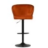 Hexham Bar Stool in Burnt Orange Velvet with Armrests