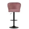 Hexham Bar Stool in Pink Velvet with Armrests