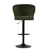 Hexham Bar Stool in Olive Green Velvet with Armrests