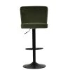 Polperro Bar Stool in Olive Green Velvet with High Backrest