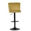 Polperro Bar Stool in Camel Velvet with High Backrest