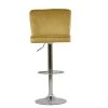 Penwith Bar Stool in Camel Velvet with High Backrest