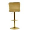Marazion Bar Stool in Camel Velvet with High Backrest