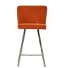 Dartmoor Bar Stool in Orange Fabric with High Backrest