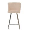 Dartmoor Bar Stool in Natural Cream Fabric with High Backrest