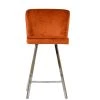 Dartmoor Bar Stool in Burnt Orange Velvet with High Backrest