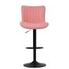 Teeter Bar Stool in Hot Pink Leather