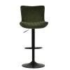 Teeter Bar Stool in Olive Green Velvet