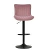 Teeter Bar Stool in Pink Velvet