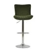 Torbay Bar Stool in Olive Green Velvet