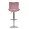 Torbay Bar Stool in Pink Velvet