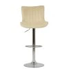 Torbay Bar Stool in Cream Velvet