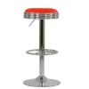American Diner Bar Stool in Red Leather