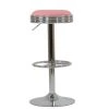 American Diner Bar Stool in Hot Pink Leather