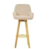 Hjo Bar Stool in Natural Cream Fabric