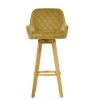 Hjo Bar Stool in Camel Velvet