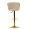 Heather Bar Stool in Natural Cream Fabric